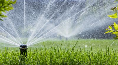 Lawn sprinkler system during winter